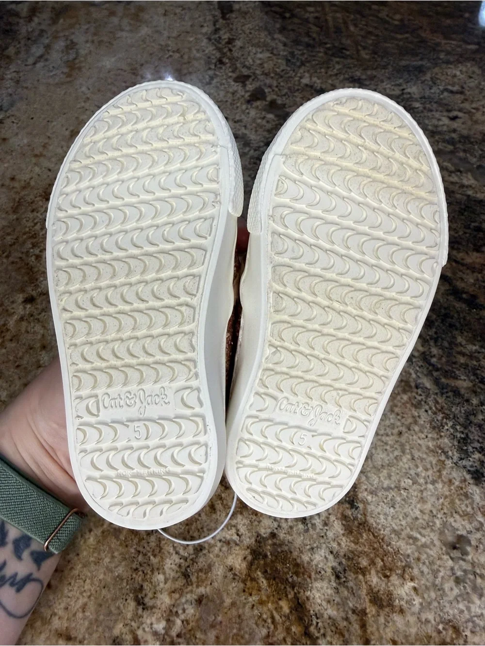 Cat & Jack Glitter Slip-On Shoes in Pink and Gold Tones